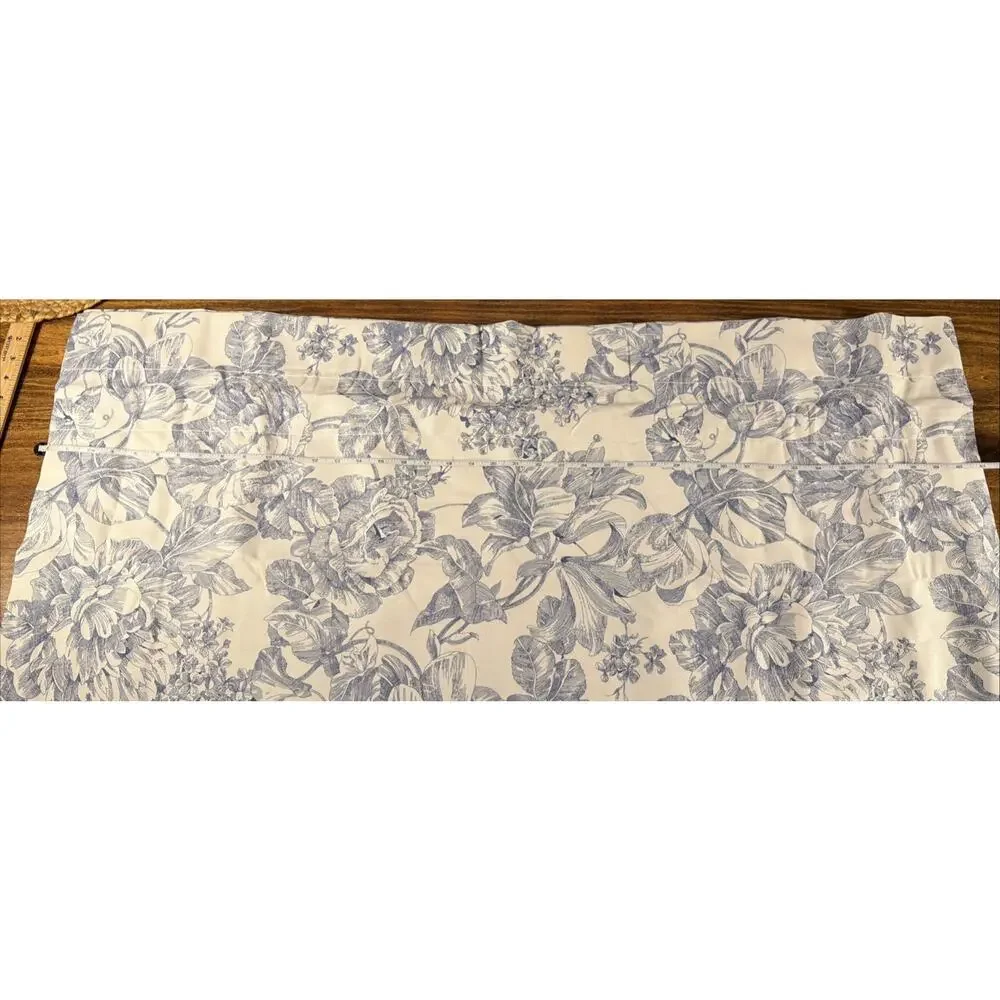 NIP Waverly Garden Toile Heirloom Collection Blue Ivory Valance 84x15